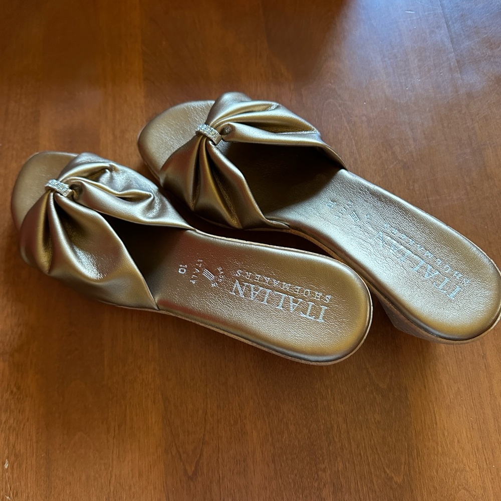 Italian Shoemaker wedge sandals size 10